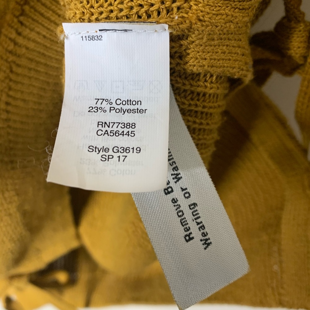 Madewell Mustard Side Tie Sweater Tank Size M - Picture 6 of 7
